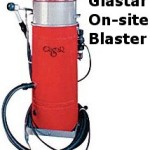 Glastar's on-site vaccum blaster.